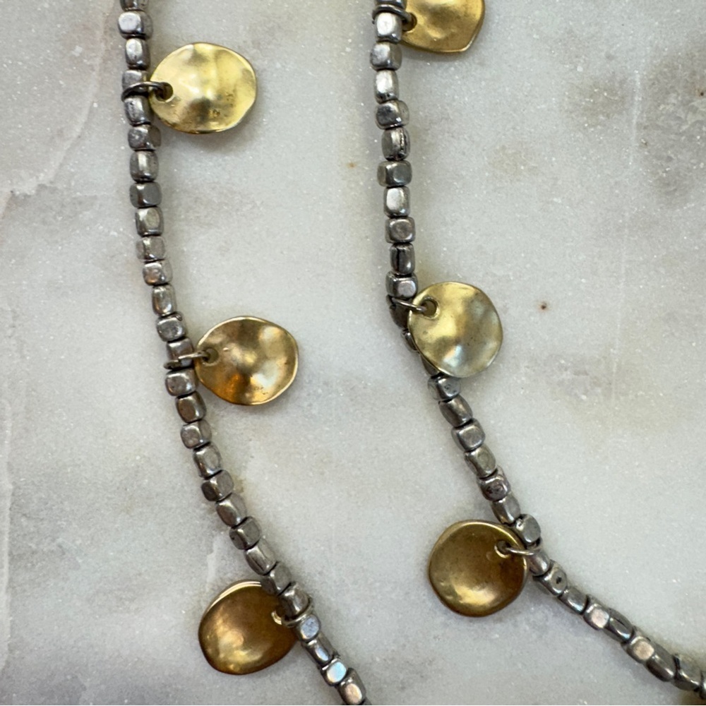 Chico’s Mixed Metal Beaded Necklace - Picture 3 of 6